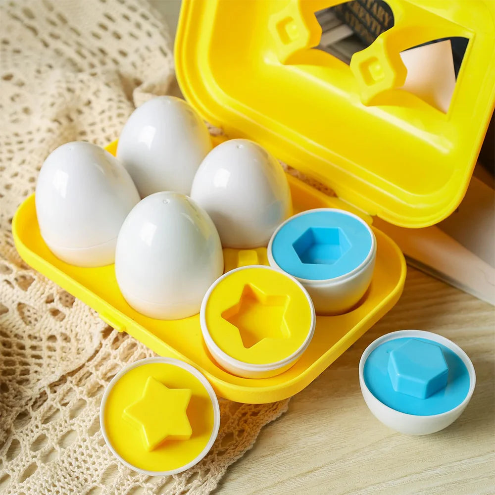 Montessori Eggs Screws 3D Puzzle Early Education Math Toys Kids Shape Match Smart Game For Kids Educational Easter Gifts