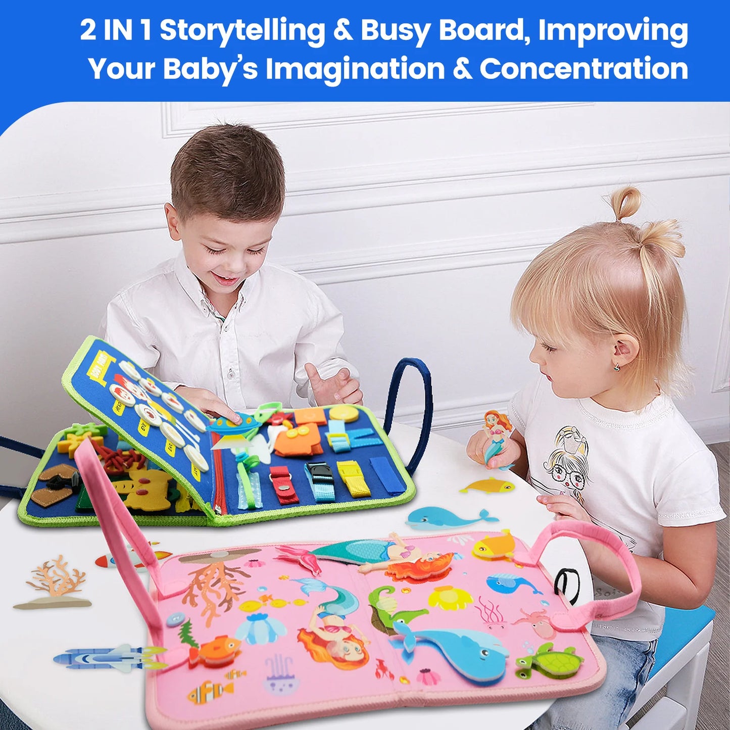 Toddler Busy Board Montessori Toy Preschool Learning Activities Sensory Toy Life Skill Learning Toy Fine Motor Skill Travel Gift