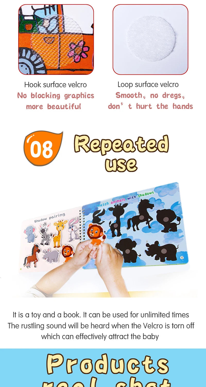 Quiet Busy Book Baby Montessori Material Toys Sticker Busy Board Matching Games Early Educational Learning Toys For Toddler
