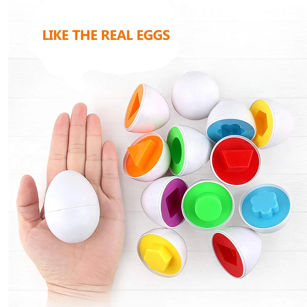 Montessori Eggs Screws 3D Puzzle Early Education Math Toys Kids Shape Match Smart Game For Kids Educational Easter Gifts