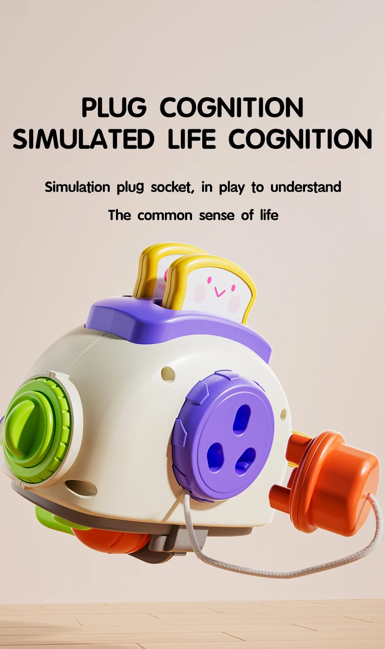 Baby Montessori Busy Board Sensory Busy Board Baby Practice Skills Activity Cube Early Educational Travel Toys For Toddlers 1-3