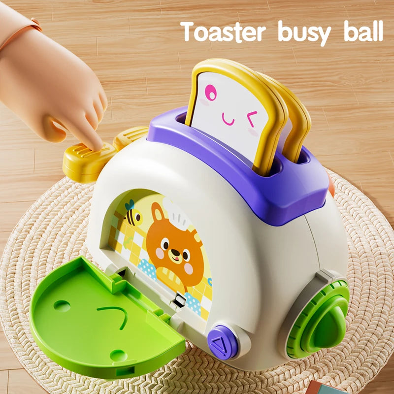 Baby Montessori Busy Board Sensory Busy Board Baby Practice Skills Activity Cube Early Educational Travel Toys For Toddlers 1-3