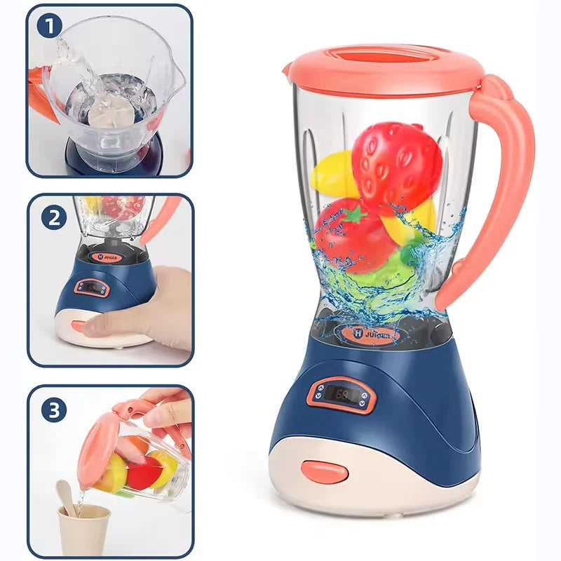Mini Household Appliances Kitchen Toys Pretend Play Set with Coffee Maker Blender Mixer and Toaster for Kids Boys Girls Gifts