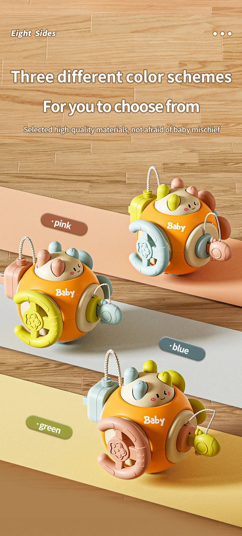 Baby Montessori Busy Board Sensory Busy Board Baby Practice Skills Activity Cube Early Educational Travel Toys For Toddlers 1-3