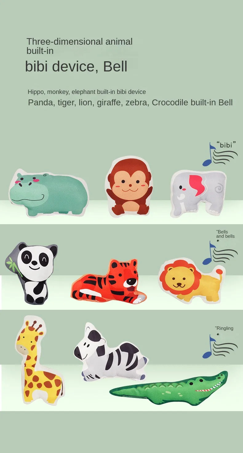 Baby Montessori Soft Car Toy with Map Game Mat Storage Bag Infant Cloth Book Cute Cartoon Sensory Training Toys Toddlers Gifts