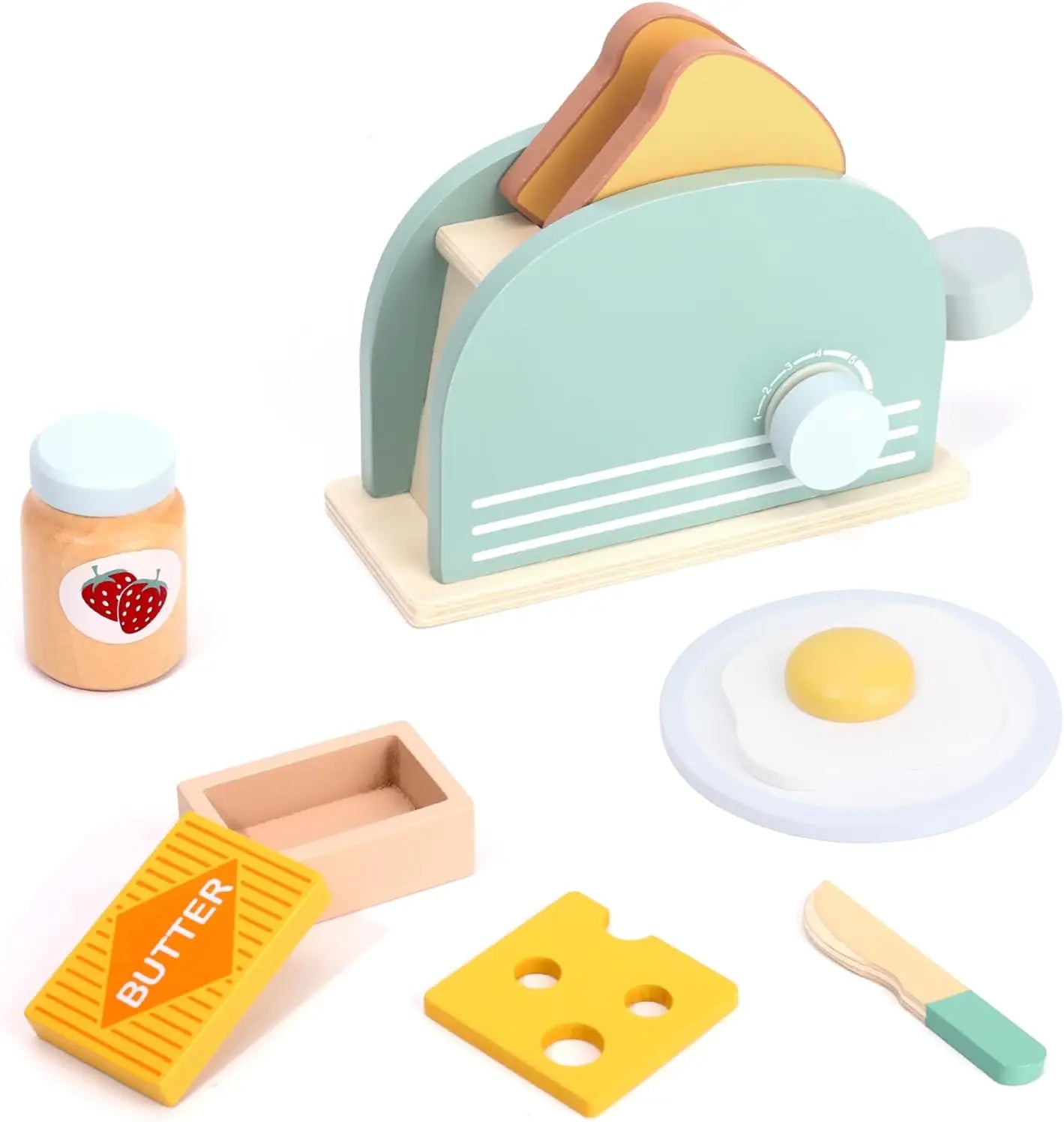 Wooden Playhous Simulation Kitchen Toys for Toddlers,Montessori Simulation Coffer Maker Accessories Kitchen Playset Toy