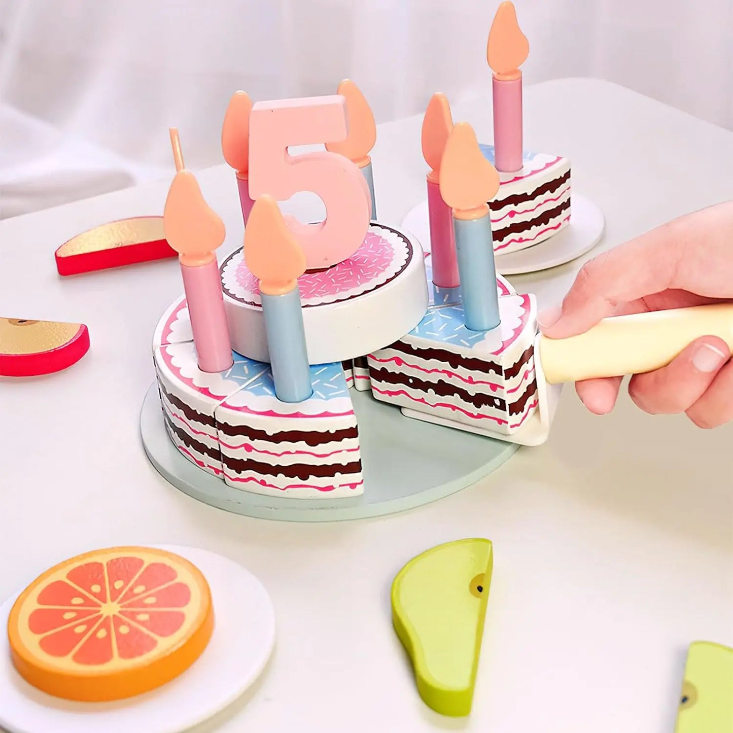 Wooden Playhous Simulation Kitchen Toys for Toddlers,Montessori Simulation Coffer Maker Accessories Kitchen Playset Toy