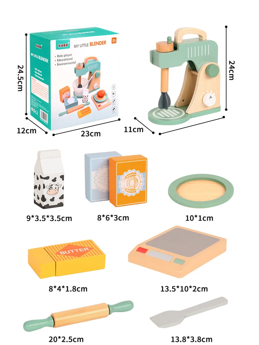 Wooden Playhous Simulation Kitchen Toys for Toddlers,Montessori Simulation Coffer Maker Accessories Kitchen Playset Toy