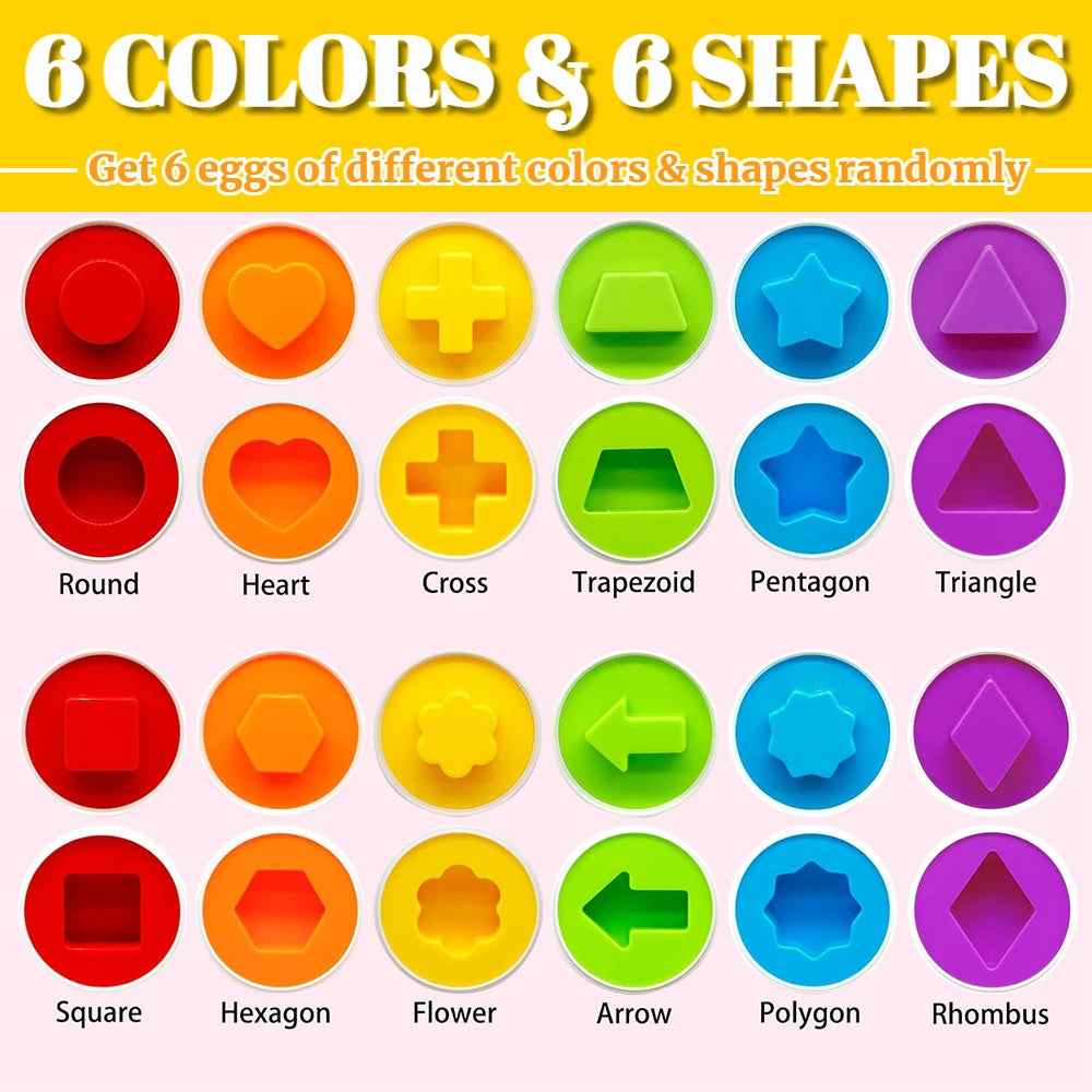 Montessori Eggs Screws 3D Puzzle Early Education Math Toys Kids Shape Match Smart Game For Kids Educational Easter Gifts