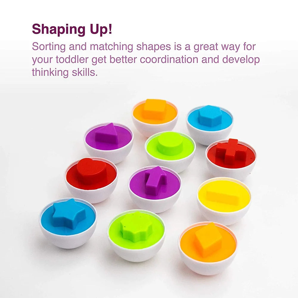 Montessori Eggs Screws 3D Puzzle Early Education Math Toys Kids Shape Match Smart Game For Kids Educational Easter Gifts