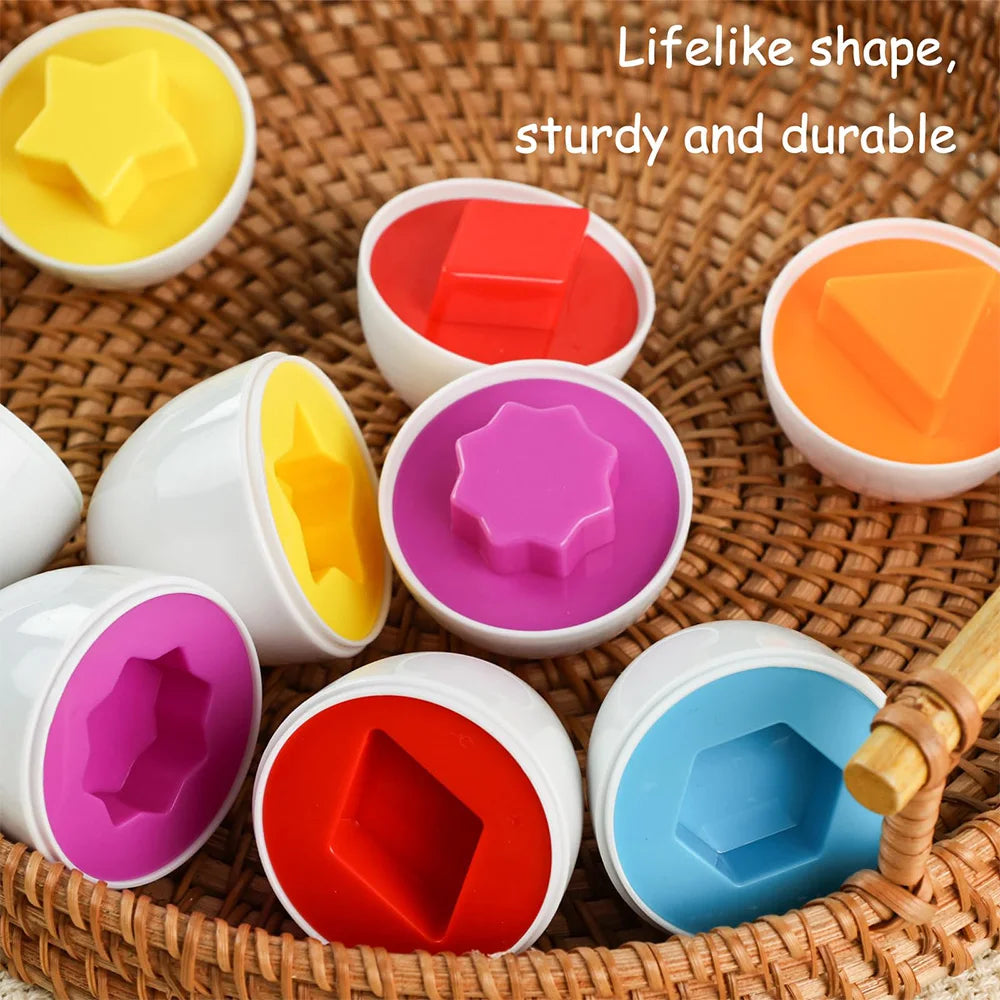 Montessori Eggs Screws 3D Puzzle Early Education Math Toys Kids Shape Match Smart Game For Kids Educational Easter Gifts