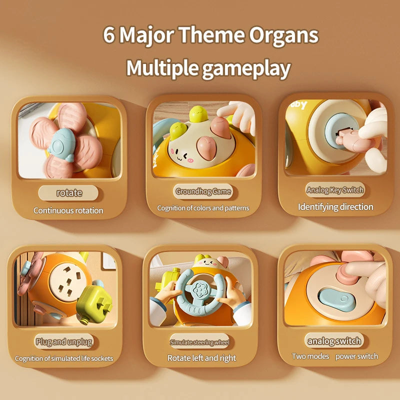 Baby Montessori Busy Board Sensory Busy Board Baby Practice Skills Activity Cube Early Educational Travel Toys For Toddlers 1-3