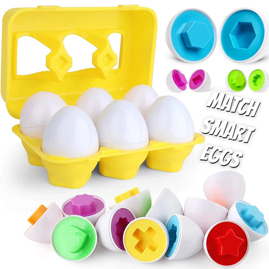 Montessori Eggs Screws 3D Puzzle Early Education Math Toys Kids Shape Match Smart Game For Kids Educational Easter Gifts