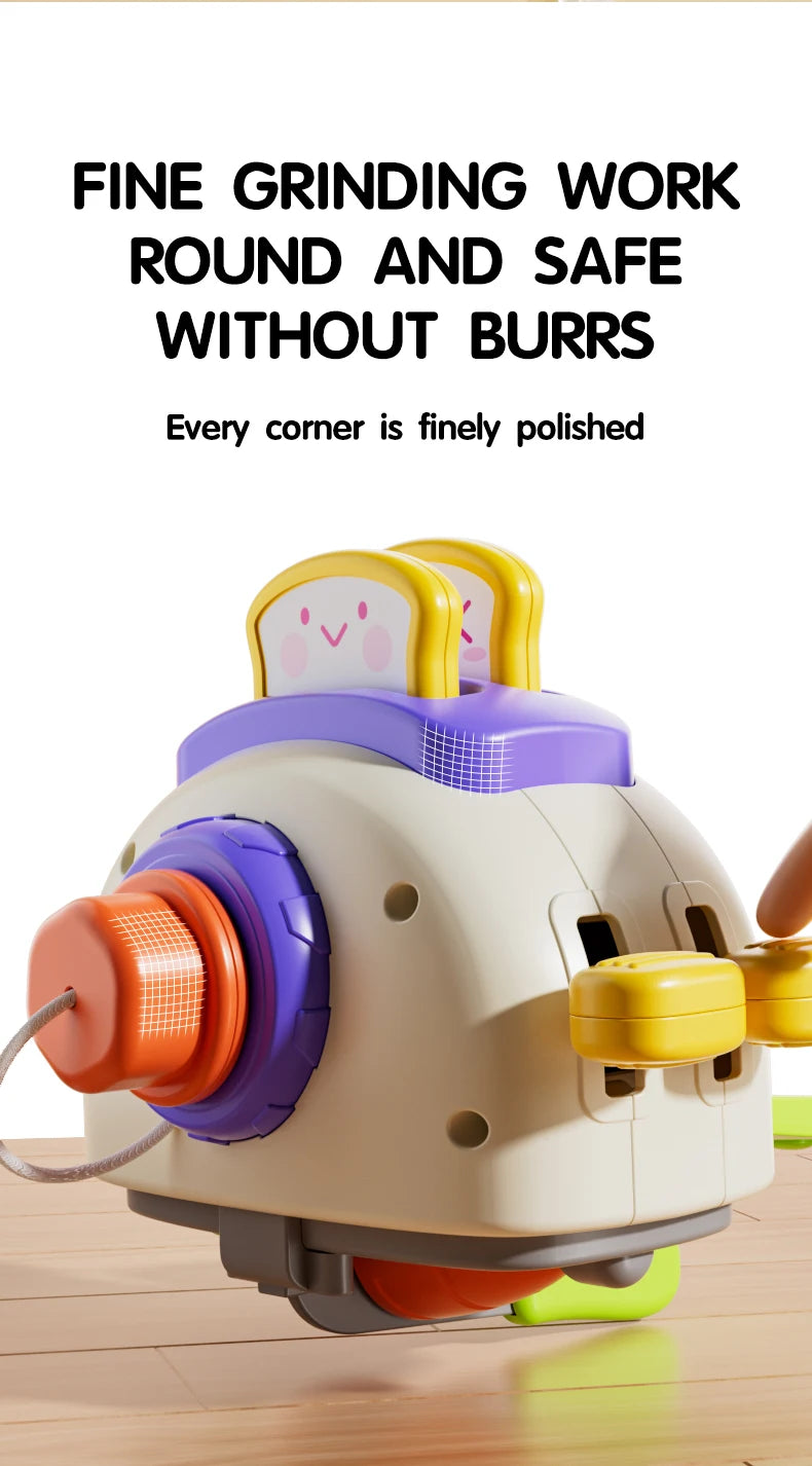 Baby Montessori Busy Board Sensory Busy Board Baby Practice Skills Activity Cube Early Educational Travel Toys For Toddlers 1-3