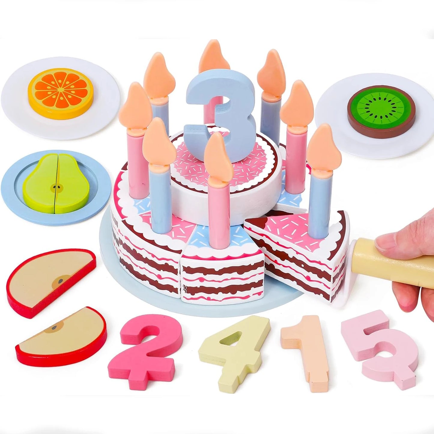 Wooden Playhous Simulation Kitchen Toys for Toddlers,Montessori Simulation Coffer Maker Accessories Kitchen Playset Toy