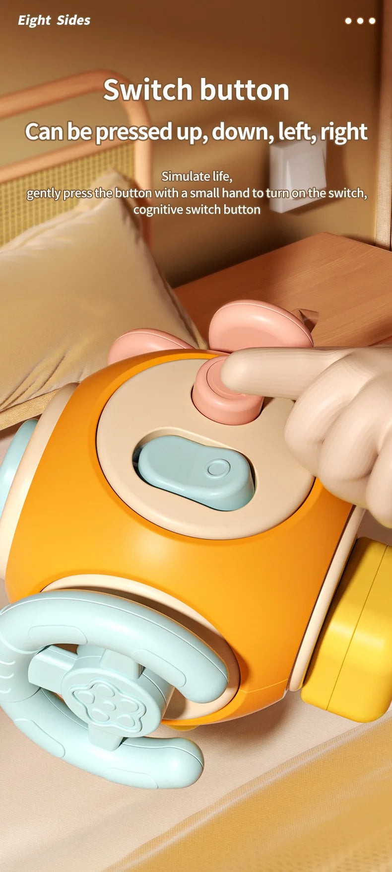 Baby Montessori Busy Board Sensory Busy Board Baby Practice Skills Activity Cube Early Educational Travel Toys For Toddlers 1-3