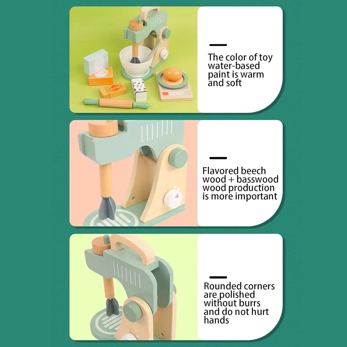 Wooden Playhous Simulation Kitchen Toys for Toddlers,Montessori Simulation Coffer Maker Accessories Kitchen Playset Toy