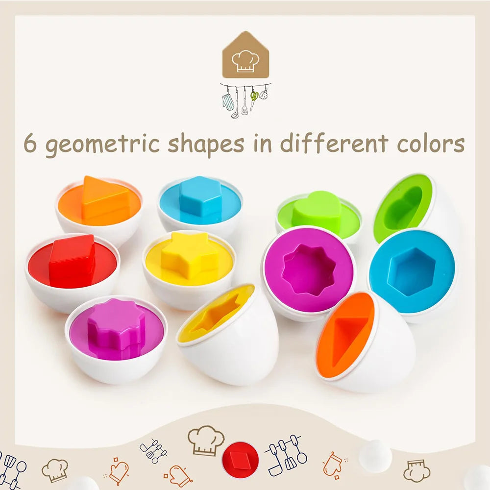 Montessori Eggs Screws 3D Puzzle Early Education Math Toys Kids Shape Match Smart Game For Kids Educational Easter Gifts