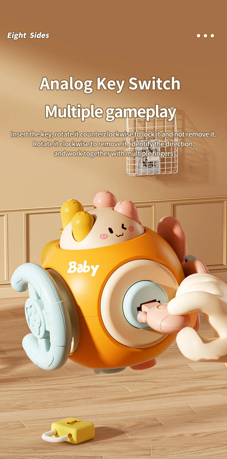 Baby Montessori Busy Board Sensory Busy Board Baby Practice Skills Activity Cube Early Educational Travel Toys For Toddlers 1-3