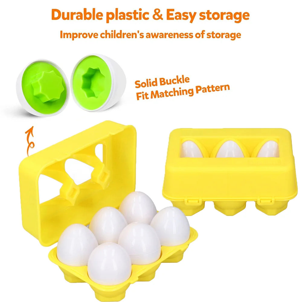 Montessori Eggs Screws 3D Puzzle Early Education Math Toys Kids Shape Match Smart Game For Kids Educational Easter Gifts